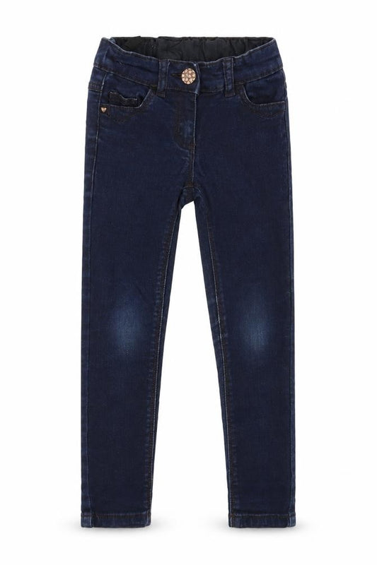 Front view of Next girls’ blue straight jeans, size 6, years