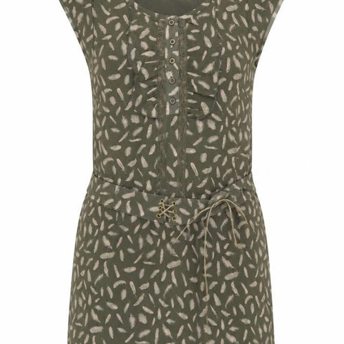 La Redoute Womens Green Geometric  Shift  Size 14  - Feather Print