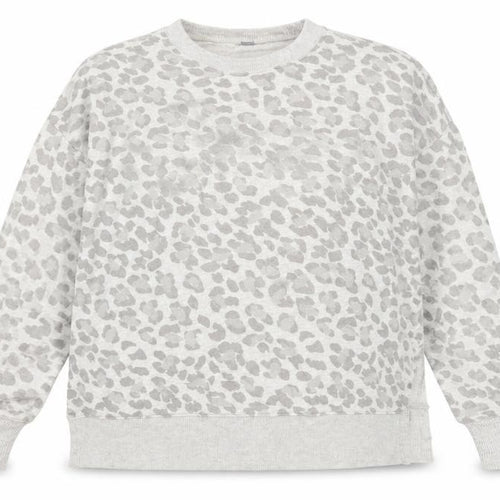 Preworn Womens Grey Animal Print  Pullover Sweatshirt Size M