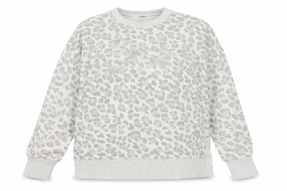 Preworn Womens Grey Animal Print  Pullover Sweatshirt Size M