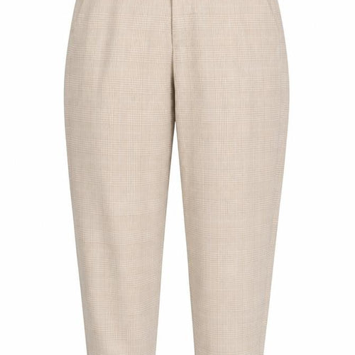 Plains & Prints Womens Beige Check  Trousers  Size XS L26 in