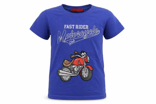 Front view of Ben Nevis boys’ blue basic t-shirt, size 6, years