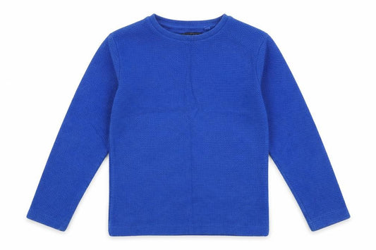 Front view of Next boys’ blue jumper, size 5, years