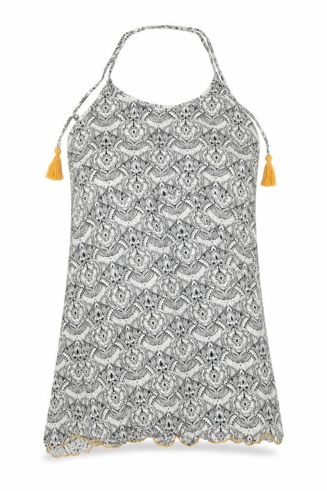 Missguided Womens Black Geometric  A-Line  Size 10