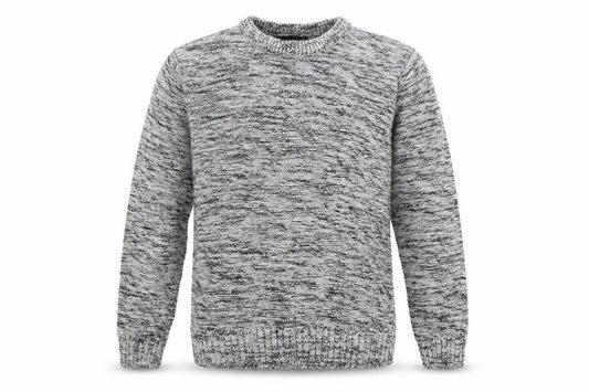 Front view of Cedarwood State men’s grey jumper, size M