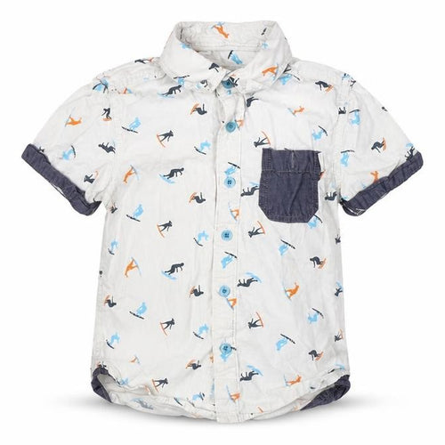 point cove Boys White   Basic Button-Up Size 2-3 Years  - surf