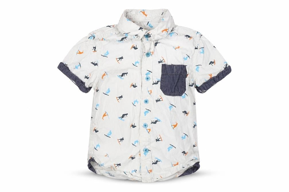 point cove Boys White   Basic Button-Up Size 2-3 Years  - surf