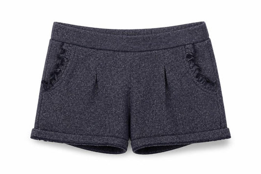 Front view of La Redoute girls’ purple mom shorts, size 8, years