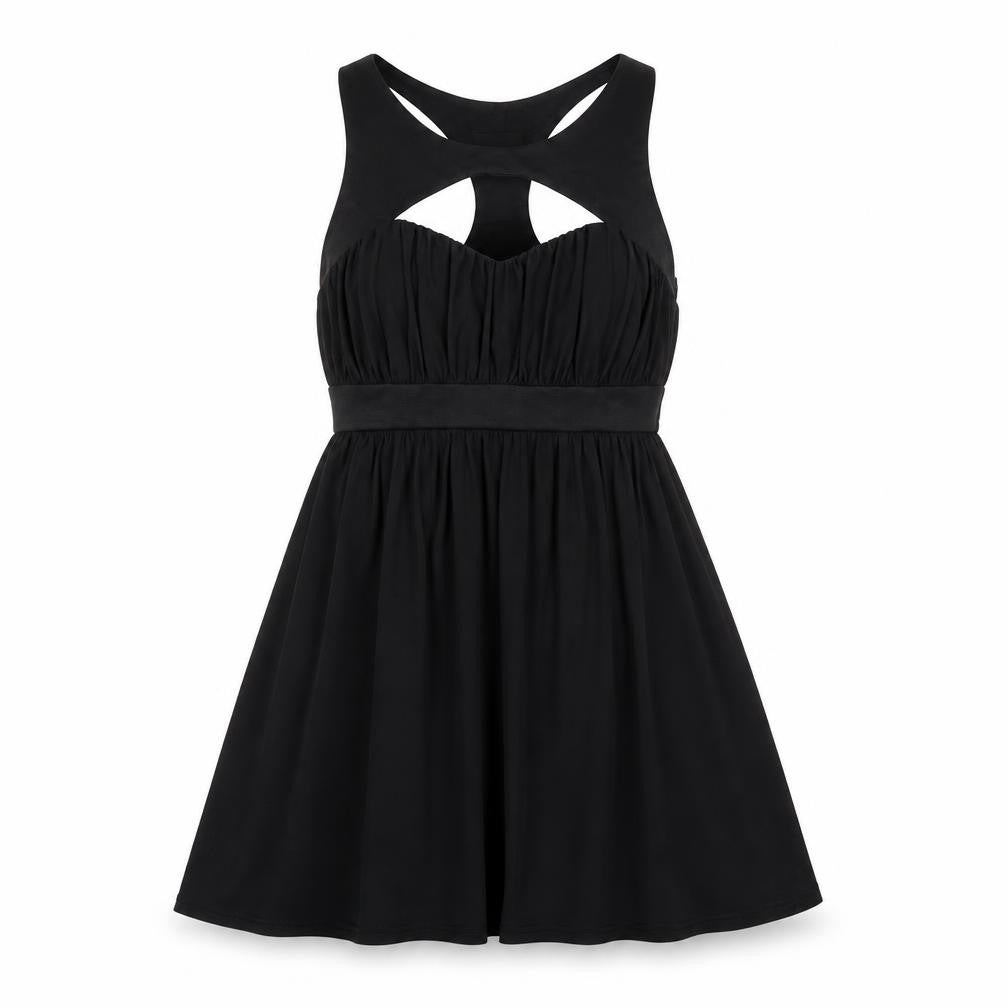 Topshop Womens Black   A-Line  Size 10  - Cut Out Neckline