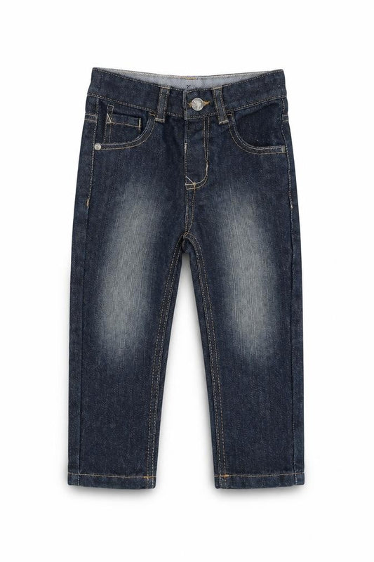 Front view of George girls’ blue straight jeans, size 2, years