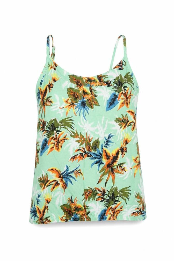Intuition Womens Green Floral  Basic T-Shirt Size 8