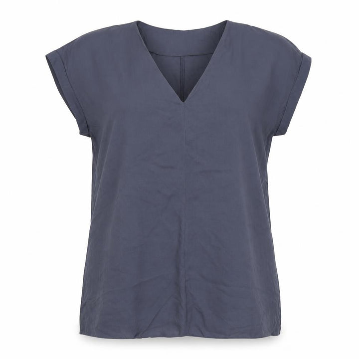 George Womens Grey Chiffon Tunic T-Shirt Size 2
