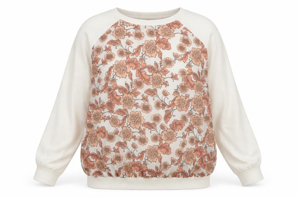 dorothy perkin Womens White Floral Knit Pullover Jumper Size 14  - chiffon front