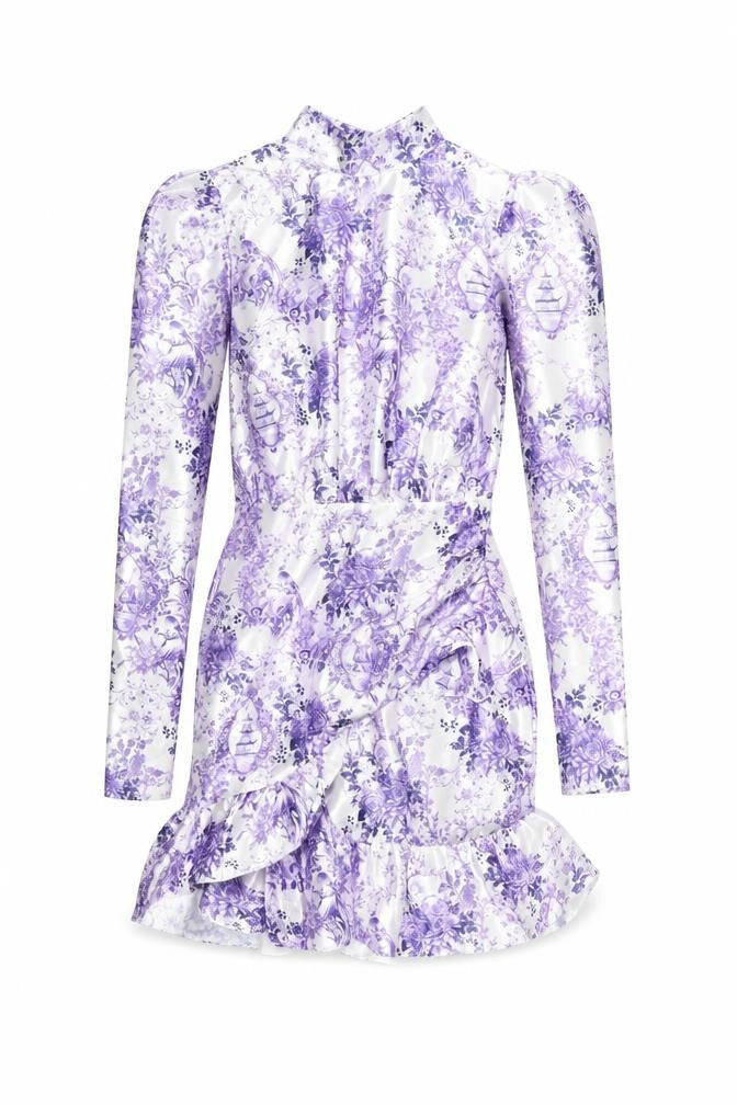 Front view of PRETTYLITTLETHING women’s white geometric shift, size UK 8