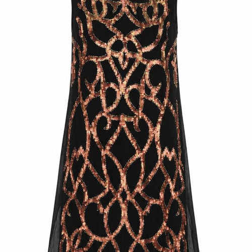 TD Womens Black Geometric  Shift  Size 10
