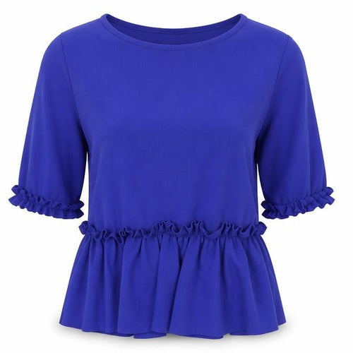 Select Womens Blue   Basic Polo Size 8