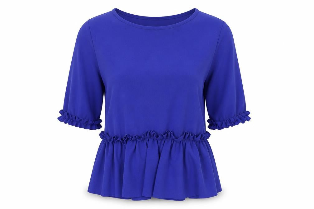 Select Womens Blue   Basic Polo Size 8