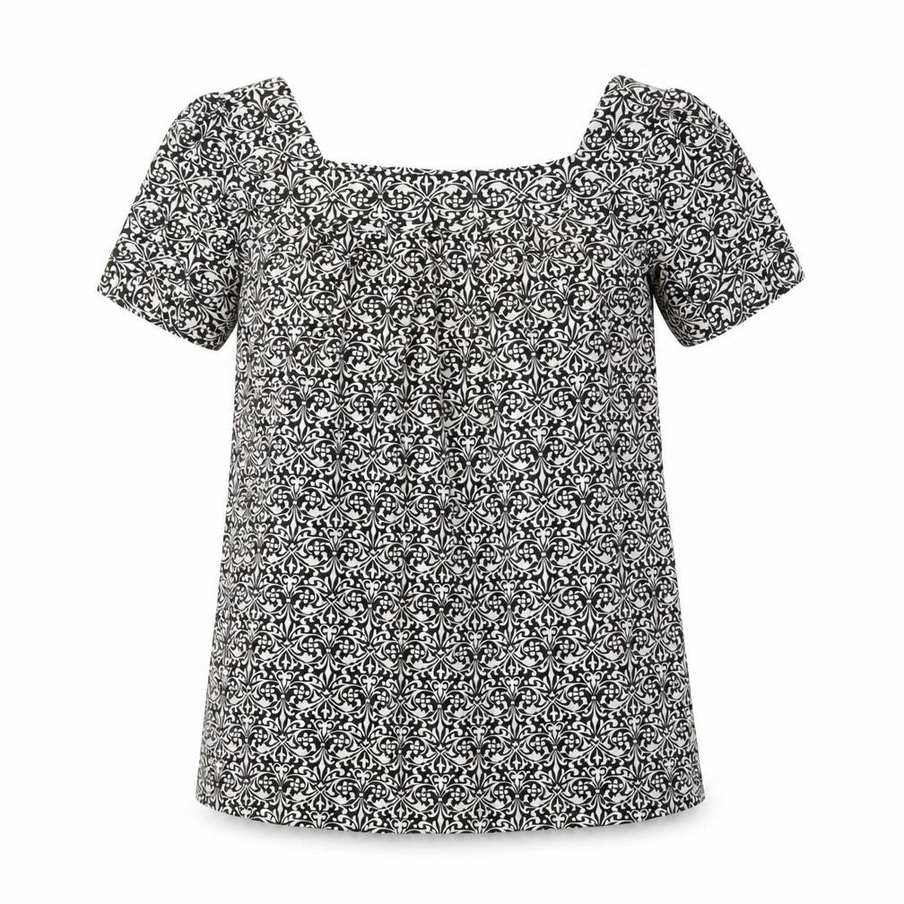 Matalan Womens Black Floral  Basic Blouse Size 8