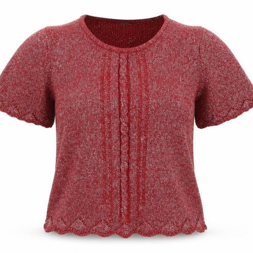 BM Womens Red   Pullover Jumper Size S  - glittery