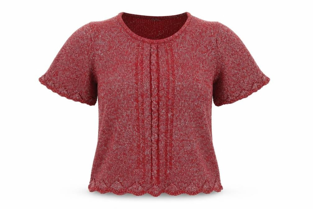 BM Womens Red   Pullover Jumper Size S  - glittery