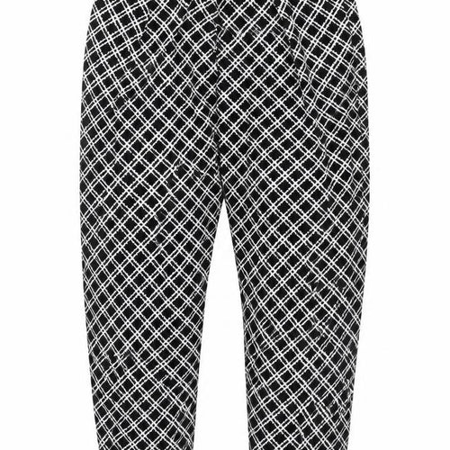 Topshop Womens Black Geometric  Trousers  Size 6 L27 in