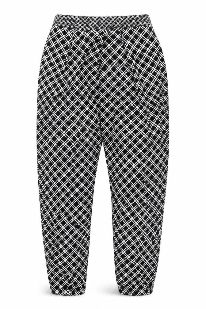 Topshop Womens Black Geometric  Trousers  Size 6 L27 in