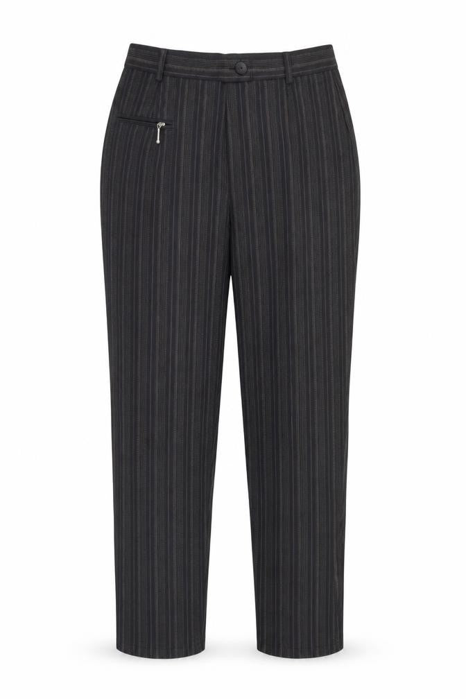 Best basics Womens Black Striped  Trousers  Size 14 L29 in