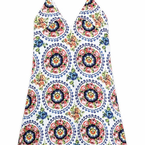 the jetset Womens White Argyle/Diamond  Shirt Dress  Size S