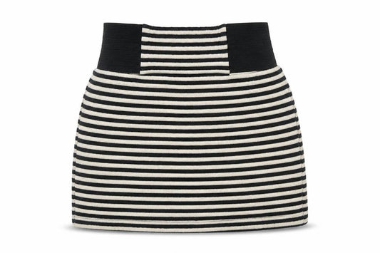 Front view of Marks & Spencer Collection women’s grey flare skirt, size UK 6