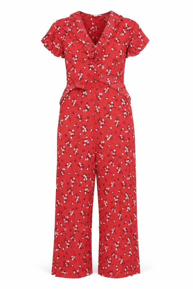 Miss Selfridge Womens Red   Jumpsuit One-Piece Size 4