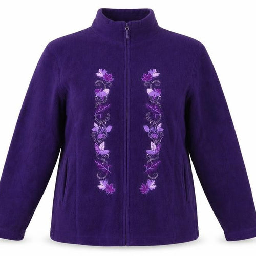Pure & Natural Womens Purple   Full Zip Jumper Size M
