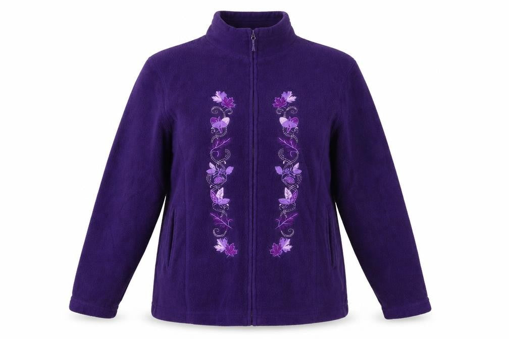 Pure & Natural Womens Purple   Full Zip Jumper Size M