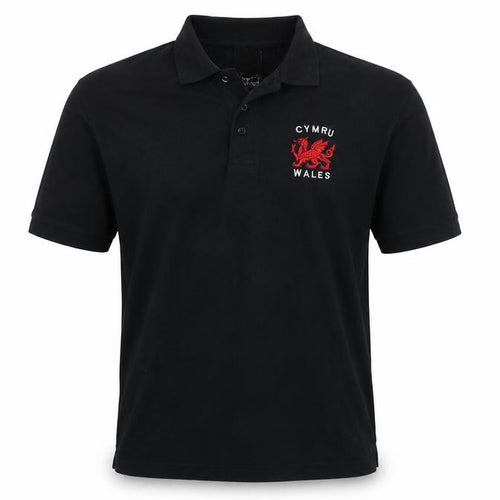 Manav Mens Black    Polo Size M  - Wales