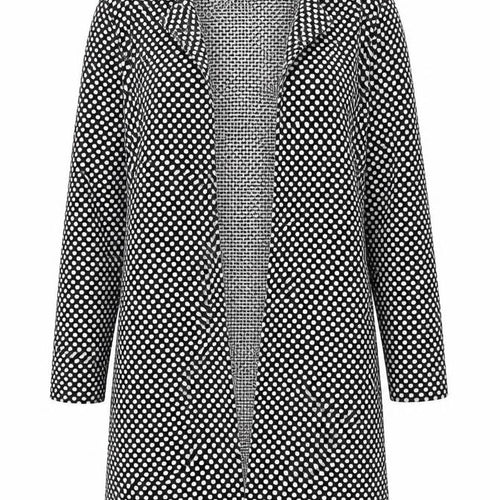 One Touch Womens Black Polka Dot  Jacket Blazer Size 8