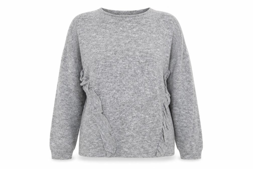 Papaya Womens Grey   Henley Sweatshirt Size 10