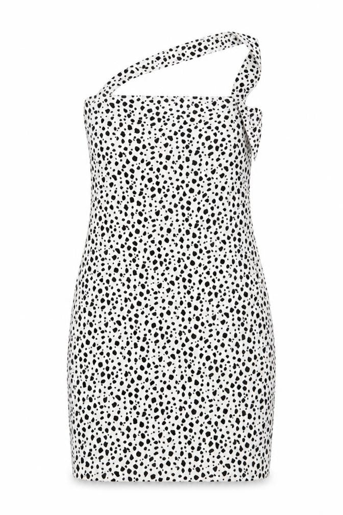 Missguided Womens White Animal Print  Bodycon  Size 8