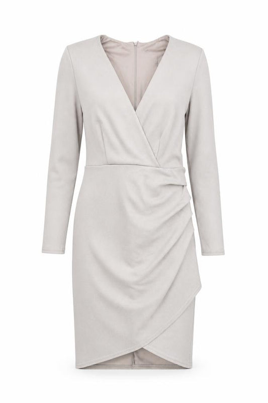 Front view of New Look women’s grey bodycon, size UK 12