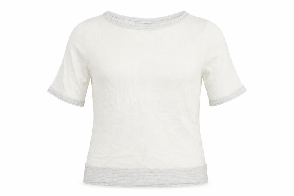 Front view of Next women’s white knit jumper, size UK 8