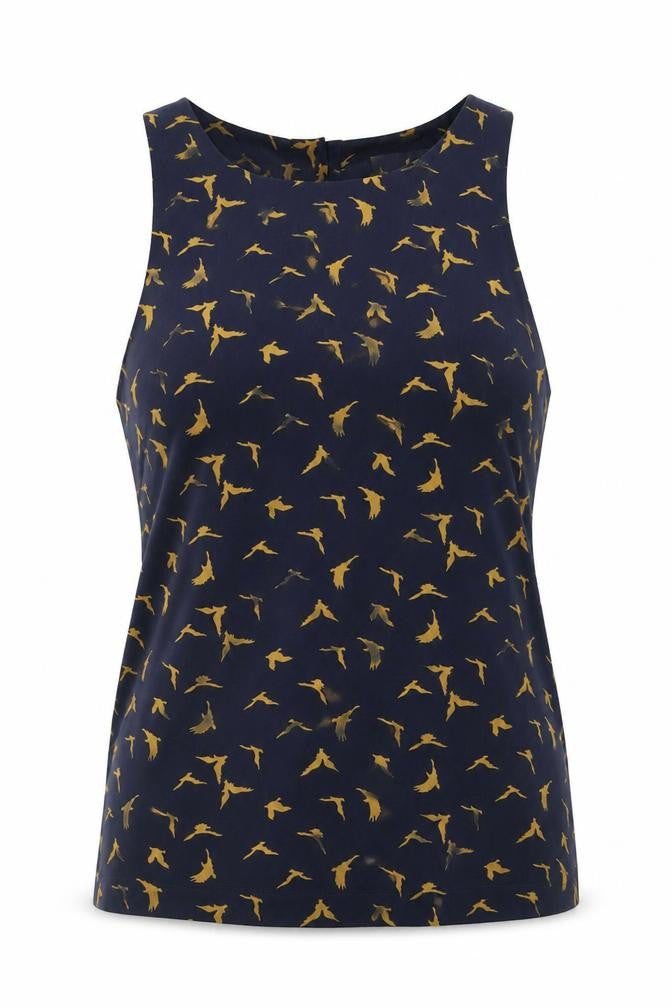 Glamorous Womens Blue Polka Dot  Camisole T-Shirt Size 10