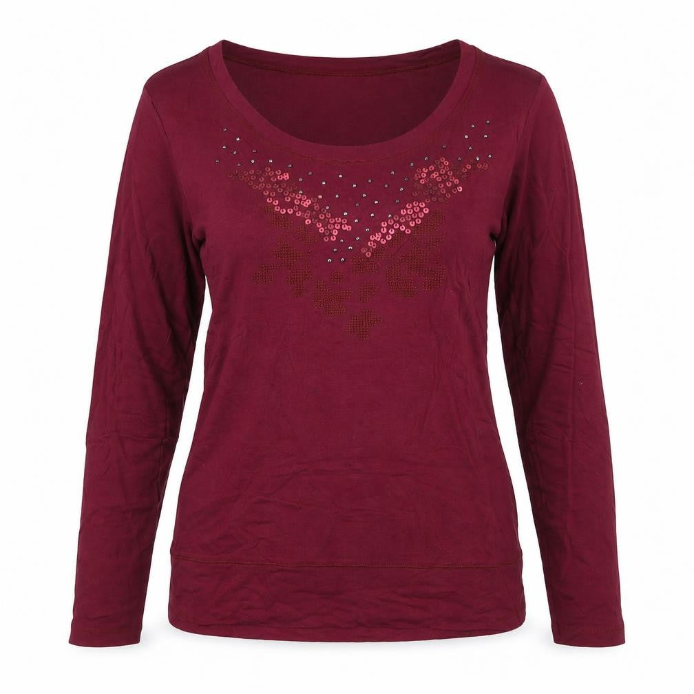 Cachemira Womens Purple   Basic T-Shirt Size L