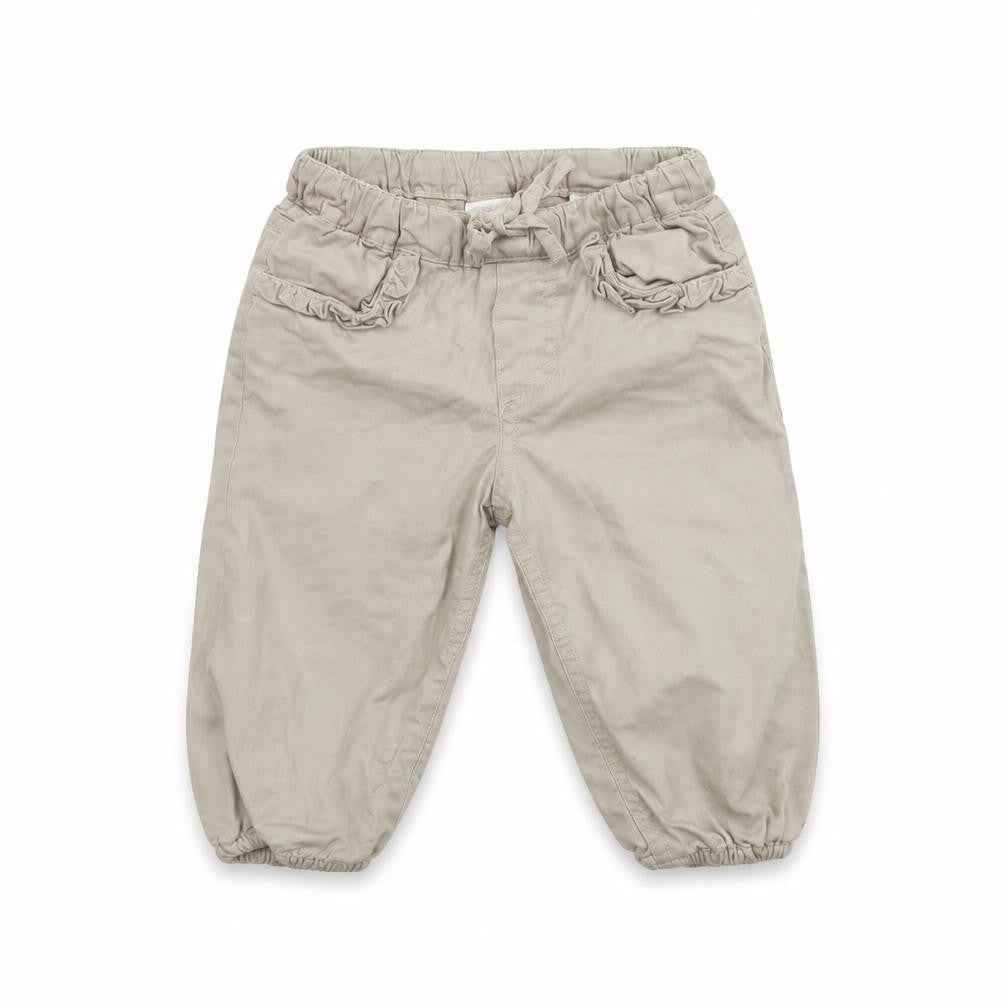 H&M Girls Beige   Cropped Trousers Size 12 Months