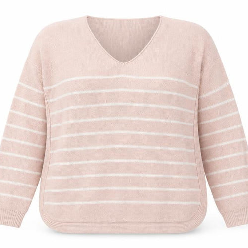Capsual Womens Pink Striped  Pullover Jumper Size 12