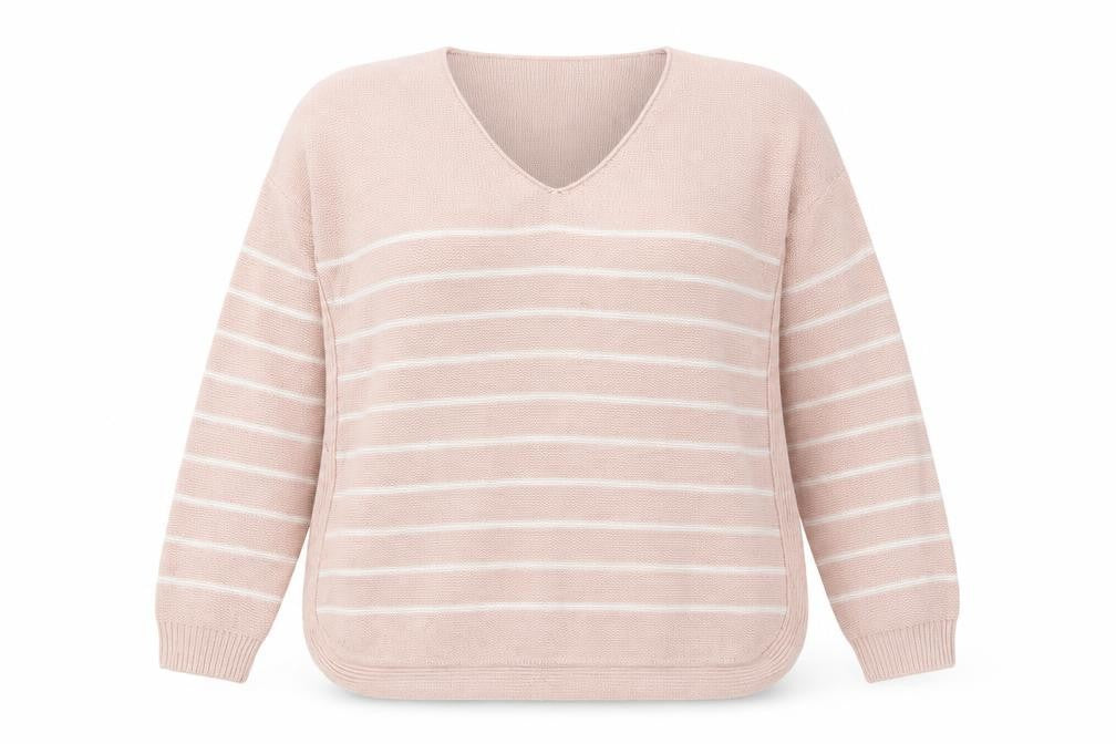 Capsual Womens Pink Striped  Pullover Jumper Size 12