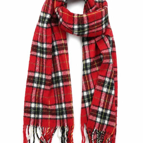 Preworn Unisex Multicoloured Check  Scarf Scarves & Wraps One Size