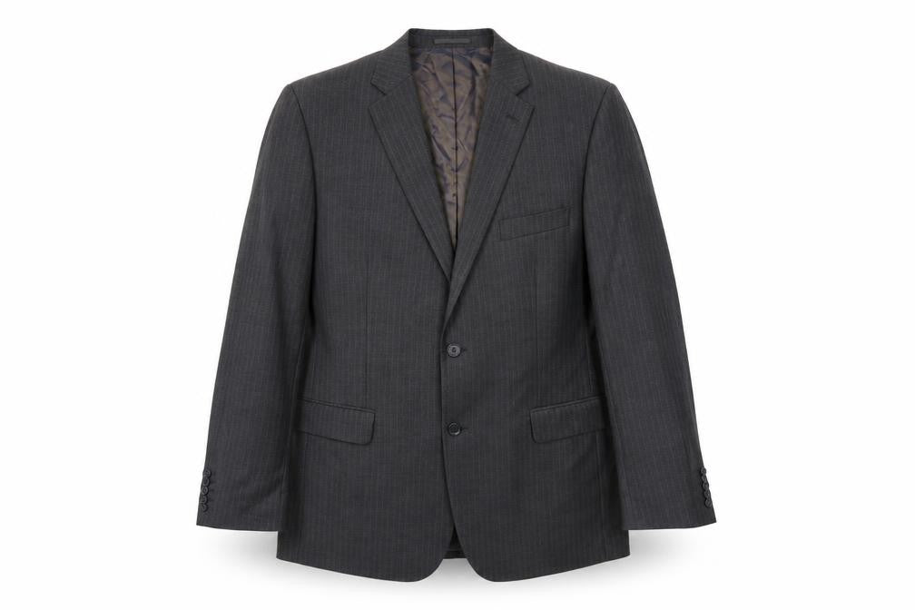 George Mens Grey Check  Jacket Suit Jacket Size 38