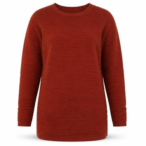 frequent Womens Brown Striped Knit Pullover Jumper Size M