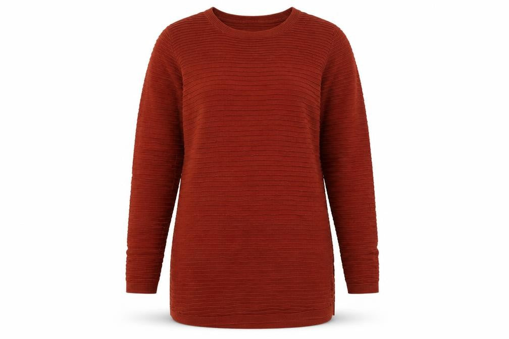 frequent Womens Brown Striped Knit Pullover Jumper Size M