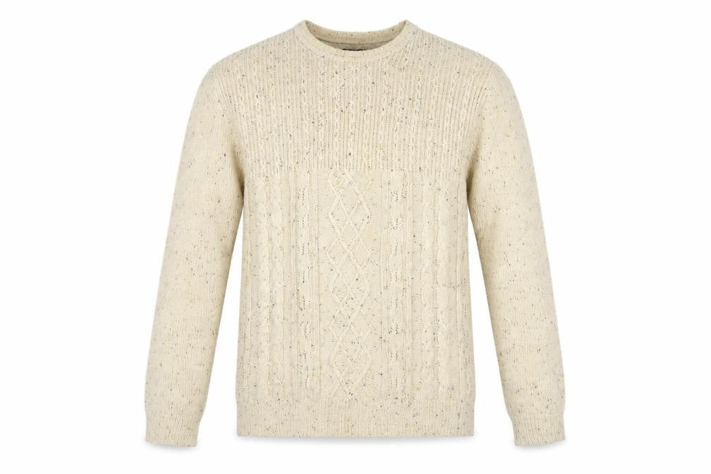 Red Hearing Mens Beige   Pullover Jumper Size S