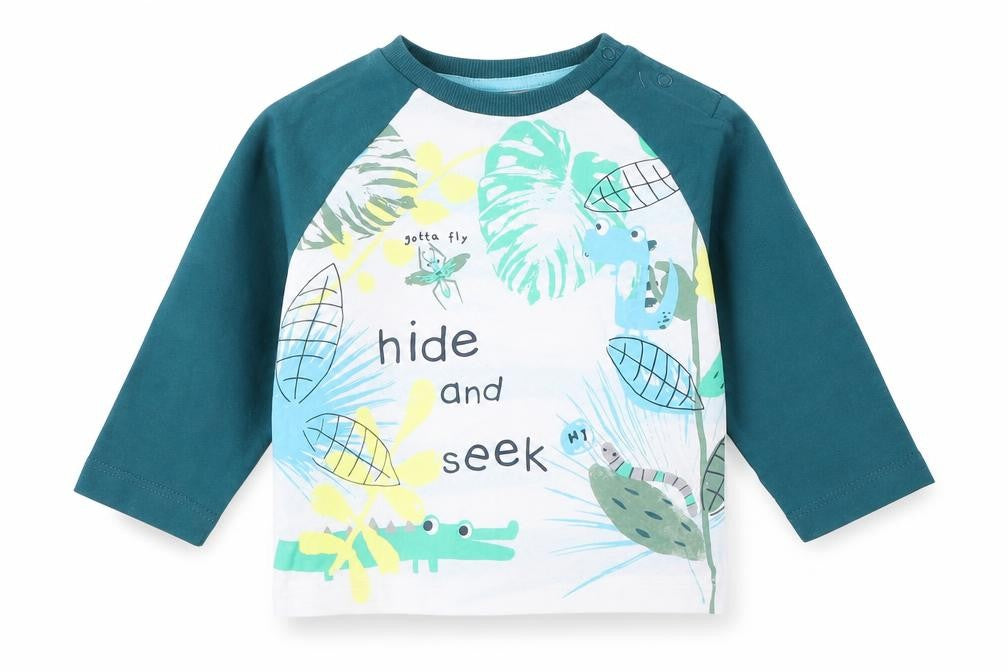 Nutmeg Boys Green   Basic T-Shirt Size 6-9 Months  - Graphic