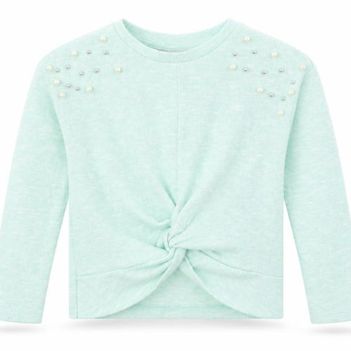 Matalan Girls Blue   Pullover Jumper Size 5 Years  - Twist front